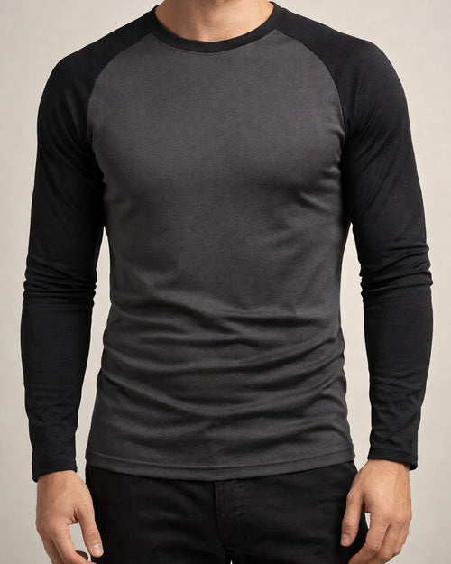 Sleeve Length:Long Sleeve New Men's Colorblocking Tops Long-sleeved T-shirt Splicing Round Neck Men's T-shirt | JRSEE:4d77fbc2-d2b6-44a0-8b15-3db090e51042