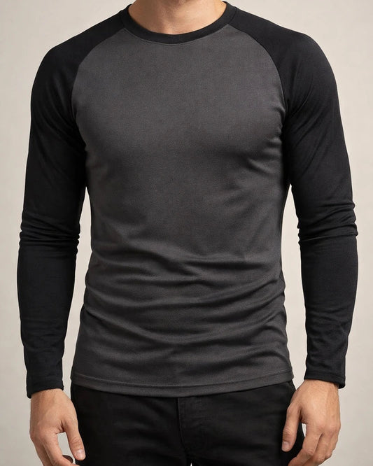 Sleeve Length:Long Sleeve New Men's Colorblocking Tops Long-sleeved T-shirt Splicing Round Neck Men's T-shirt | JRSEE:4d77fbc2-d2b6-44a0-8b15-3db090e51042