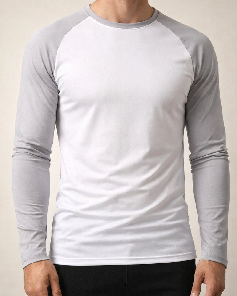 Sleeve Length:Long Sleeve New Men's Colorblocking Tops Long-sleeved T-shirt Splicing Round Neck Men's T-shirt | JRSEE:0dfd50fa-1dba-4b12-8f8d-4f4ee6d990f9