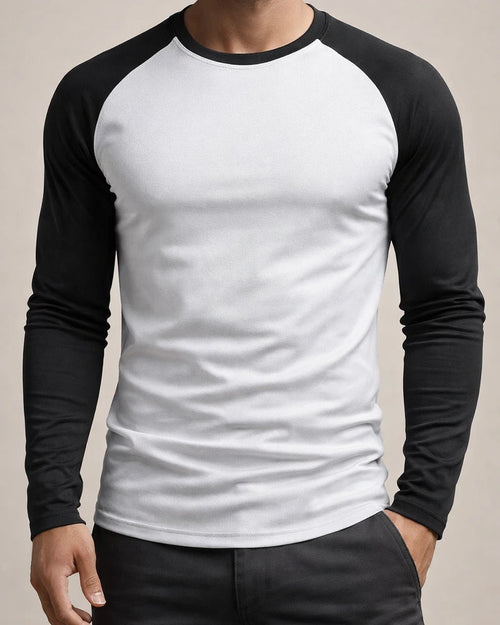 Sleeve Length:Long Sleeve New Men's Colorblocking Tops Long-sleeved T-shirt Splicing Round Neck Men's T-shirt | JRSEE:ebd1cebc-8274-4ff5-b850-4cdfa8c0b8a3