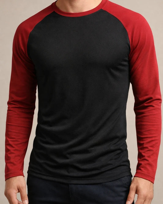 Sleeve Length:Long Sleeve New Men's Colorblocking Tops Long-sleeved T-shirt Splicing Round Neck Men's T-shirt | JRSEE:e36b960d-25b2-49e8-b8b1-1b5ef44d9104