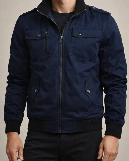 Solid Color Casual Stand Collar Men's Jacket Cotton Coat | JRSEE:7fce34d7-57fb-42d7-97b2-e1b0f621c7e5