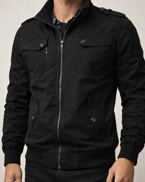 Solid Color Casual Stand Collar Men's Jacket Cotton Coat | JRSEE:034a26cc-08c9-47cd-ad49-95d6aea3018b