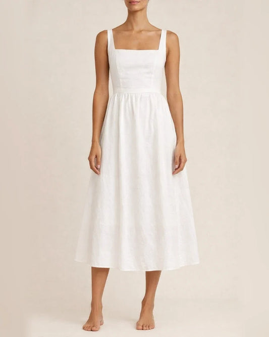 Solid Color Halter Simple Sexy Backless Dress | JRSEE:da823fd6-c994-4afe-8247-beec4c00d9e7