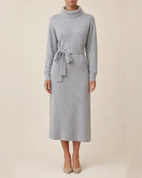 Solid color long sleeved knit turtleneck dress | JRSEE:5c82b7f4-4900-4a90-a9db-312ba6e0710c
