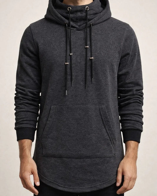 Solid Color Men's Models Casual Long-sleeved Sweater Pullover Men's Sweater Medium-length Hooded Loose Jacket | JRSEE:849dbcfa-866b-4221-ac98-87dc69f36404