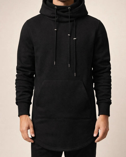 Solid Color Men's Models Casual Long-sleeved Sweater Pullover Men's Sweater Medium-length Hooded Loose Jacket | JRSEE:f1c64cca-94ef-4314-98b1-73769ae76eb8