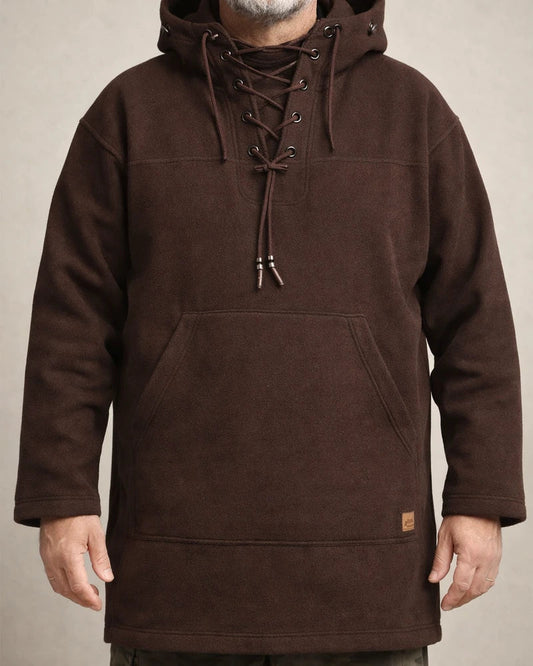 Solid Color Men's Winter Medium-length Casual Tweed Material Loose Type Pullover Hooded Sweater Men Tide Tops | JRSEE:057fd8cb-efeb-4d34-9f57-f7d1eb3dd997