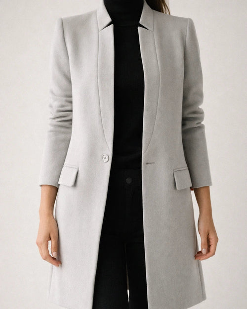 Solid Color Stand-Up Collar Pocket Coat | JRSEE:18f51282-3d31-4d5f-aba4-cf066a70a0ce