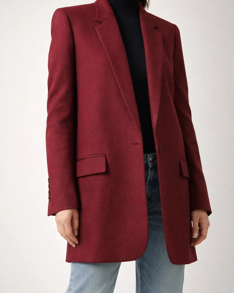 Solid Color Stand-Up Collar Pocket Coat | JRSEE:c542beb6-b763-41de-9802-0b9f8875d379