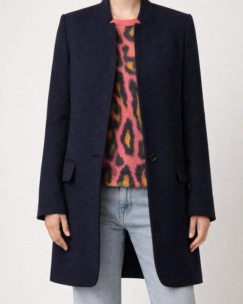 Solid Color Stand-Up Collar Pocket Coat | JRSEE:1cb3b876-6976-40db-9713-a96cfd4c60f2