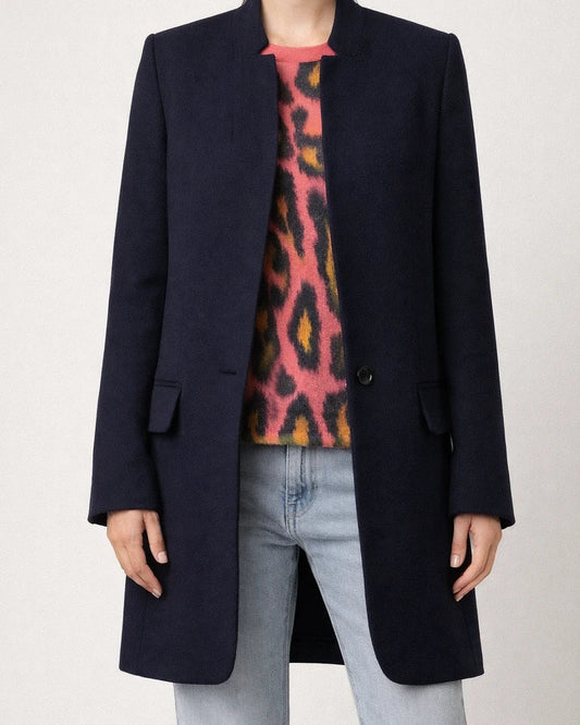 Solid Color Stand-Up Collar Pocket Coat | JRSEE:1cb3b876-6976-40db-9713-a96cfd4c60f2