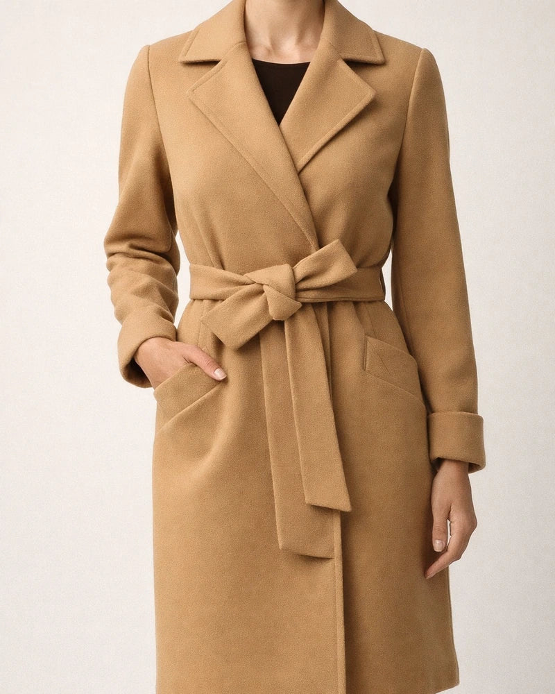 Solid Colour Fashion Lapel Woolen Coat | JRSEE:28b5ecda-b9a8-4ac5-bccf-1f4f63c8740e