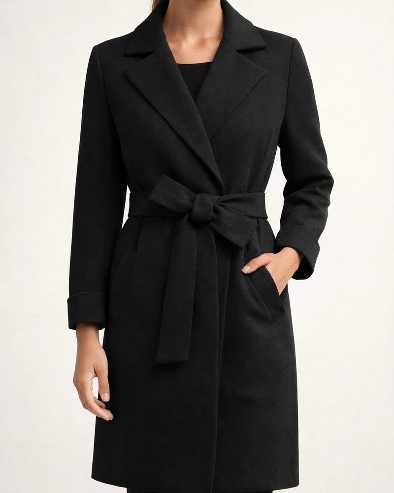 Solid Colour Fashion Lapel Woolen Coat | JRSEE:e4369fd0-49f8-49c2-8944-e3ddc459c4d0