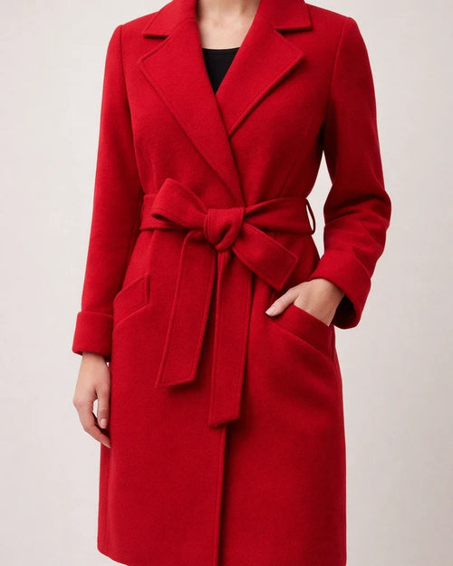 Solid Colour Fashion Lapel Woolen Coat | JRSEE:633cc048-7ba4-4132-acd0-39060a0ddcdf