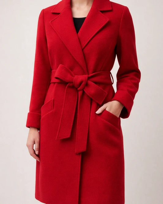 Solid Colour Fashion Lapel Woolen Coat | JRSEE:633cc048-7ba4-4132-acd0-39060a0ddcdf