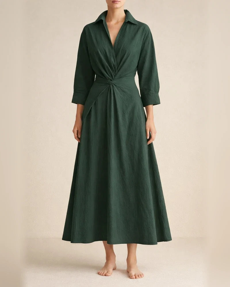 Solid Women's Vintage Lapel Shirt Long Sleeve Big Hem Cotton Linen Black Dresses | JRSEE:23ae547c-9826-4841-830f-740572a9a84b