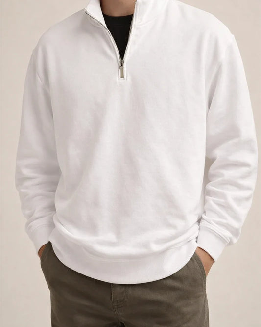 Sports Padded Pullover Loose Solid Color Sweatshirt Green Retro Sweatshirt Men's Zipper Standing Collar Hoodless Jacket | JRSEE:312c4326-8a4f-4496-8066-0793fed9b85d
