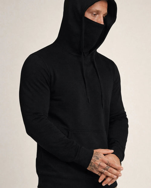 Sportswear Men's Hooded Long-sleeved Fleece Sweater Men's Mask Sweater | JRSEE:dbd915f5-3008-47af-af95-45bb04ee8f2f