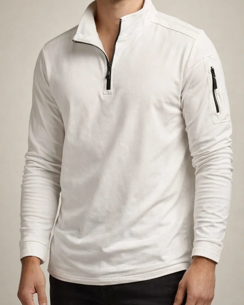 Spring and Autumn Models Men's Outdoor Zipper Long-sleeved Solid Color T-shirt | JRSEE:53289b99-b077-42a5-9d1e-d5603d4fb566
