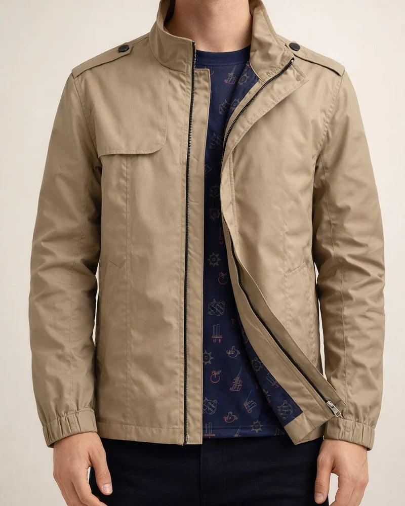 Spring and Autumn models of men's casual jackets stand-up collar work jacket solid color shoulder badge flight suit outerwear men's clothing | JRSEE:40948e9e-beaf-417a-b83b-c49e9202a1f6