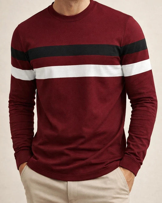 Spring and Autumn New Men's Casual Round Neck Long-sleeved T-shirt Fashion Sports Bottoming Shirt Tops | JRSEE:69d38a1e-e8e5-420b-91ef-9a2ec93b290a