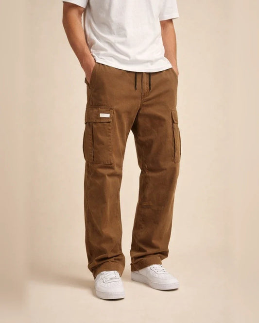 Spring and Autumn New Men's Overalls Drawstring Pockets Casual Pants | JRSEE:1a148440-87db-4afd-a217-716cb9cbf448