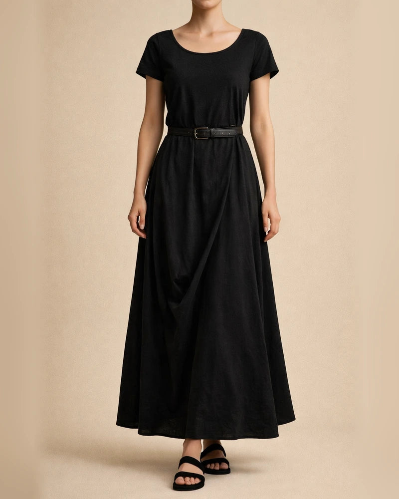 Spring and Autumn Solid Cotton Bust A-word Long Skirt Linen | JRSEE:cd51359a-f2bd-4e72-9493-03817ab29519