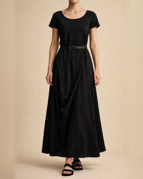 Spring and Autumn Solid Cotton Bust A-word Long Skirt Linen | JRSEE:cd51359a-f2bd-4e72-9493-03817ab29519