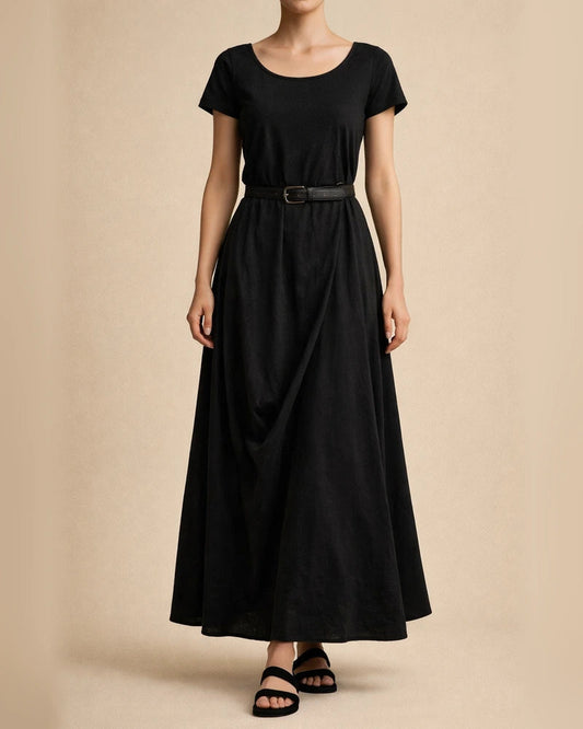 Spring and Autumn Solid Cotton Bust A-word Long Skirt Linen | JRSEE:cd51359a-f2bd-4e72-9493-03817ab29519