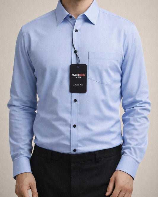 Spring and Autumn Summer Explosion Models Fashion Business Casual Slim Type Long-sleeved Shirt Youth Trend Solid Color Shirt | JRSEE:e684b7b3-daee-45fe-9d00-a373581e8c8a