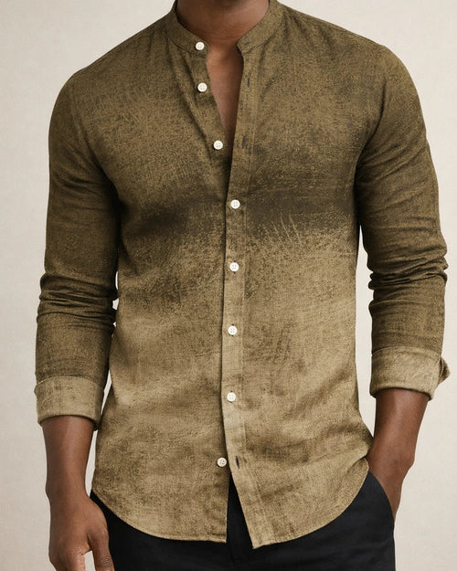 Spring and Fall Gradient Men's Casual Long-sleeved Collar Shirt | JRSEE:660dea39-7fb0-45e6-8ea6-ce7e8a8379db