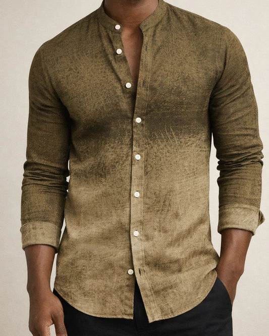 Spring and Fall Gradient Men's Casual Long-sleeved Collar Shirt | JRSEE:660dea39-7fb0-45e6-8ea6-ce7e8a8379db