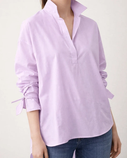 Spring and Summer Ladies Long-sleeved Shirt European and American Women's Street Fashion Loose Solid Color Big Size Shirt Women | JRSEE:4f02cdcd-6681-42ab-9fe2-13ae8afa7ba9