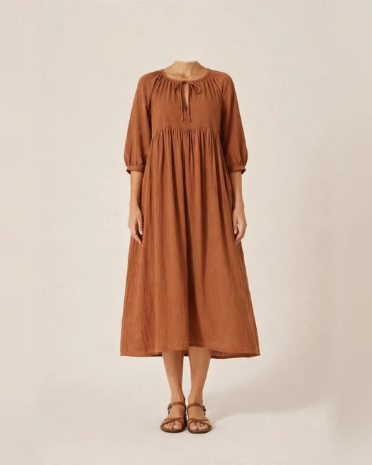 Spring and Summer Loose Casual Women's Lantern Sleeves Tied Rope Plus Size Dresses | JRSEE:5128ed1f-2111-4fde-871c-234ef37ffdf7