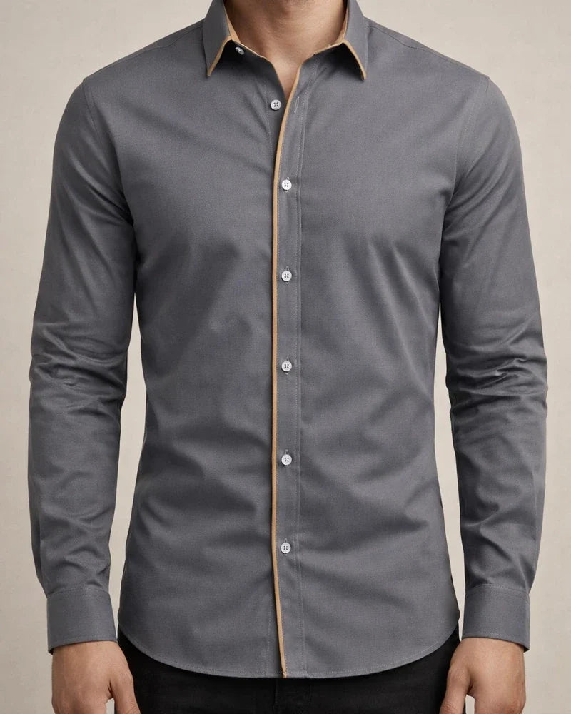 Spring and Summer Men's New Men's Casual Shirt Men's Long-sleeved Business Shirt | JRSEE:f970f01b-4cf6-437a-9187-d1b5f7eafd32