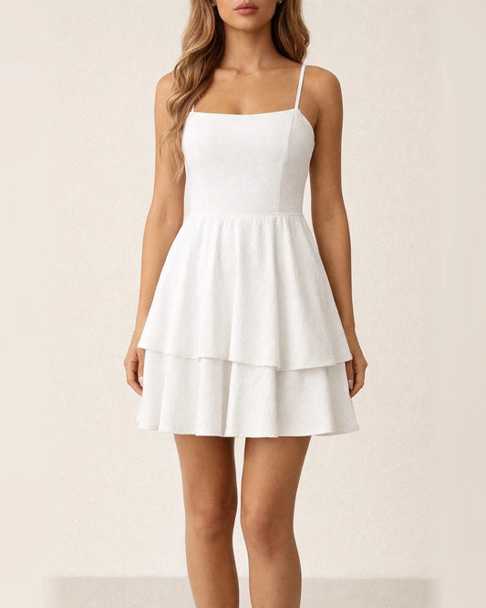 Spring and Summer Models Fresh Wind Explosion Sleeveless Backless Bow Tie Short Dress Sexy Halter Dress Solid Color A-line Dress | JRSEE:93ca953a-b62a-4170-aacd-0970c42bcbc9