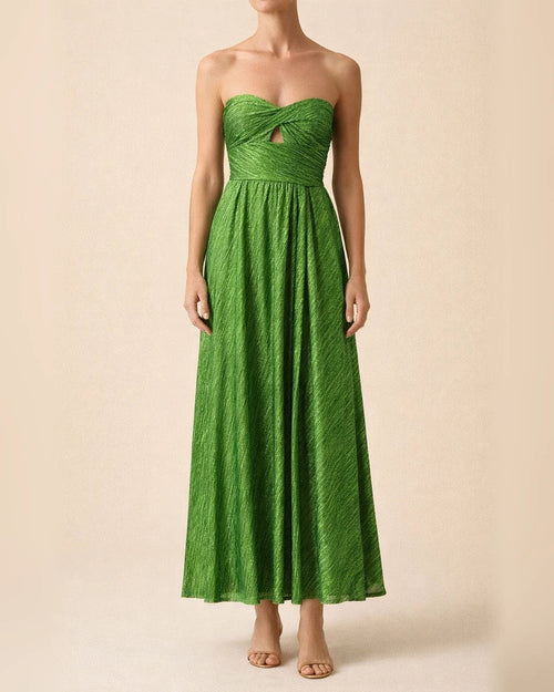 Spring and Summer New Sexy Wrap Hot Gold Party Temperament Elegant Dress Collarless Casual Swing Long Dress Celebrity Wind Dress | JRSEE:bdaa4da2-ea0f-434f-a33a-639203492043