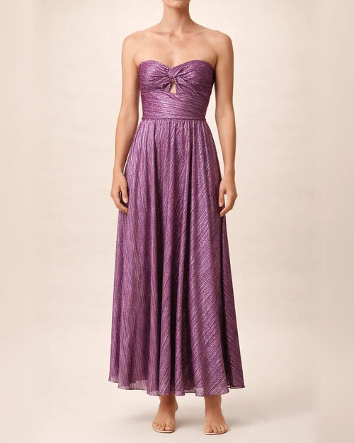 Spring and Summer New Sexy Wrap Hot Gold Party Temperament Elegant Dress Collarless Casual Swing Long Dress Celebrity Wind Dress | JRSEE:8bdcdba4-9939-497a-b2f0-335849784f5b