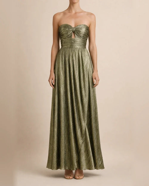 Spring and Summer New Sexy Wrap Hot Gold Party Temperament Elegant Dress Collarless Casual Swing Long Dress Celebrity Wind Dress | JRSEE:af3a2525-568f-46eb-b517-d43a6887ab30