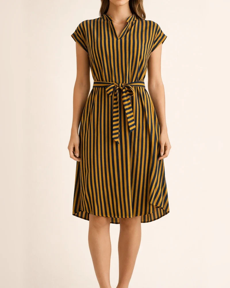 Spring and Summer New Women's Sleeveless Striped Tie Dresses | JRSEE:42bd5da2-ca1a-481d-a4c9-c28d8910149b