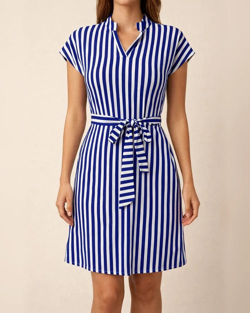 Spring and Summer New Women's Sleeveless Striped Tie Dresses | JRSEE:d68d372e-a2e0-44eb-9ca8-e604a1e2d78e