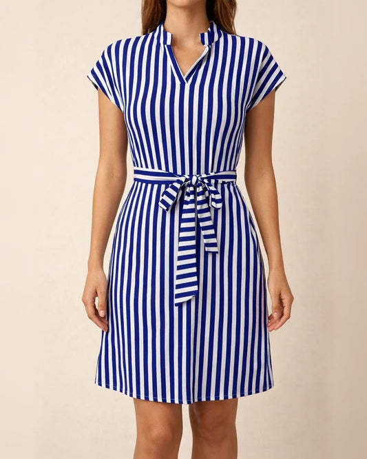 Spring and Summer New Women's Sleeveless Striped Tie Dresses | JRSEE:d68d372e-a2e0-44eb-9ca8-e604a1e2d78e