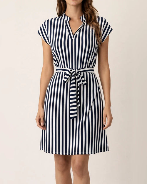 Spring and Summer New Women's Sleeveless Striped Tie Dresses | JRSEE:20a58b2f-2f05-4baa-8555-bac90479dcb6