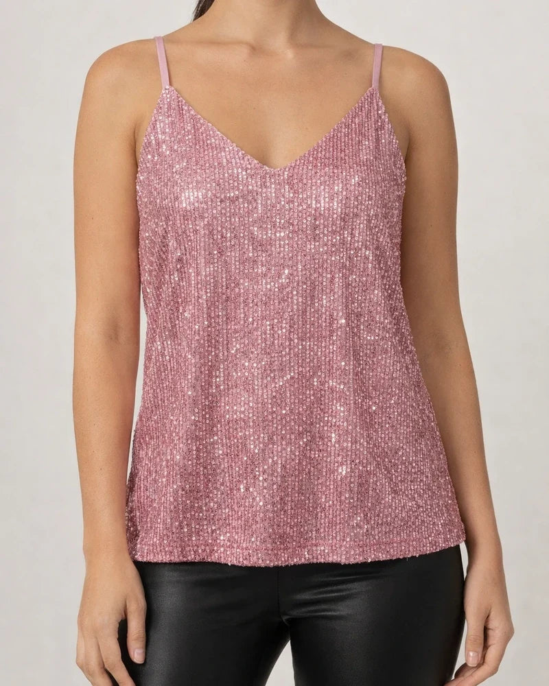 Spring and Summer Women's New V-neck Blouse Hot Gold Piece of Halter Casual Sexy Tank Tops | JRSEE:15595d5a-f306-45cd-ab20-585d9c5fef5e