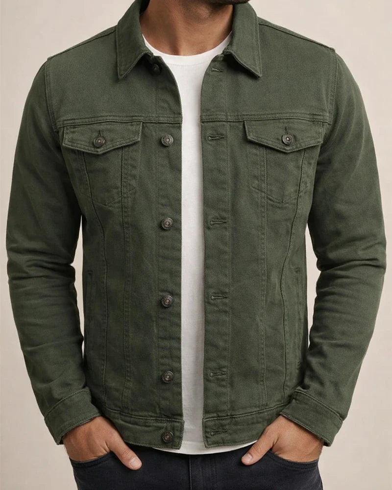 Spring, Autumn and Winter Men's Jacket Denim Slim Workwear Solid Color Shirt Coat | JRSEE:d9e7a507-5e08-44c8-8ffc-d5ec771e3e3a