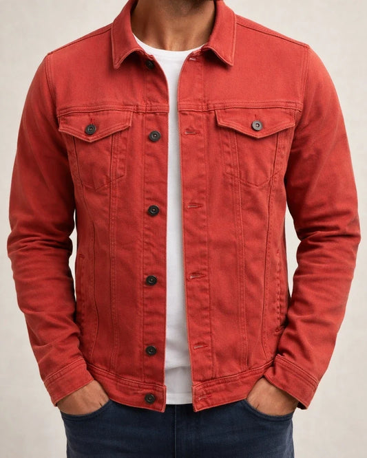 Spring, Autumn and Winter Men's Jacket Denim Slim Workwear Solid Color Shirt Coat | JRSEE:54e61281-0e43-4850-97fd-9ba2db31a0a9