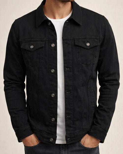 Spring, Autumn and Winter Men's Jacket Denim Slim Workwear Solid Color Shirt Coat | JRSEE:b0f42de0-cee4-4bd2-9a84-4180dfed64d9