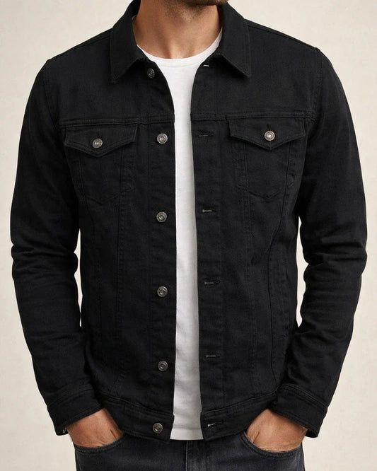 Spring, Autumn and Winter Men's Jacket Denim Slim Workwear Solid Color Shirt Coat | JRSEE:b0f42de0-cee4-4bd2-9a84-4180dfed64d9