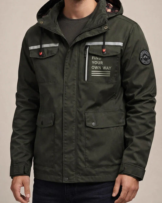 Spring/Fall New Arrival Casual Lightweight Waterproof Mid-Length Men's Hooded Trench Coat Jacket | JRSEE:eee65291-fd73-4cec-9b3d-062a1dc08458